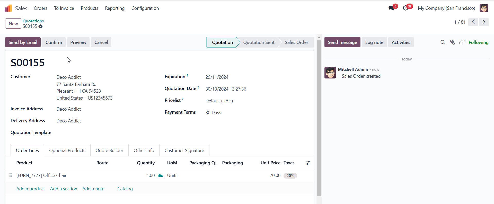 how to make Rou​te Change in stock accounting in odoo 18