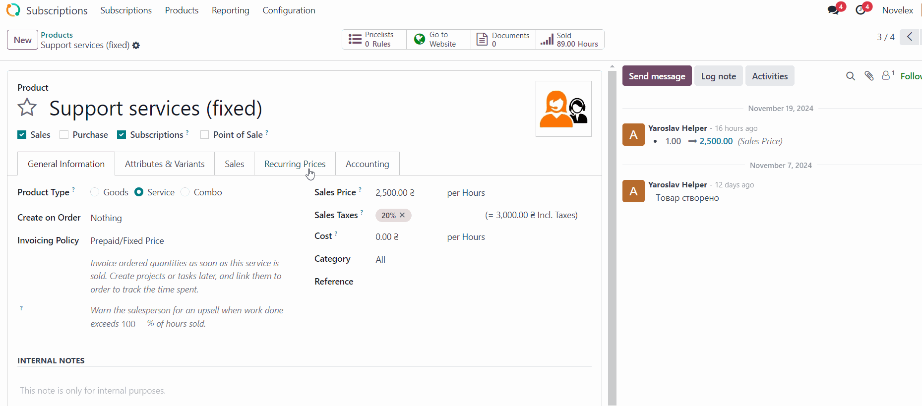 how to make e-commerce subscriptions in odoo 18