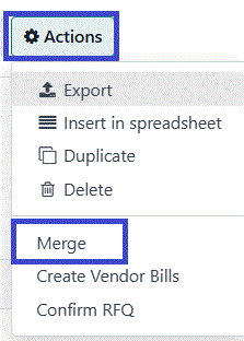To merge RFQs