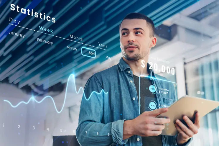 young business man with a tablet